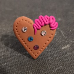 Anello "Heart bisquit" in...